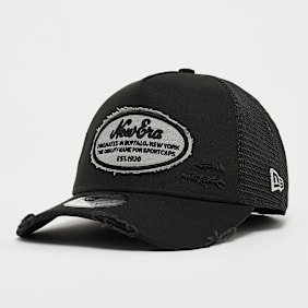 New Era A-Frame Trucker Oval Distress Patch New Era Schwarz