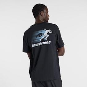 New Balance Chrome Runner T-Shirt schwarz