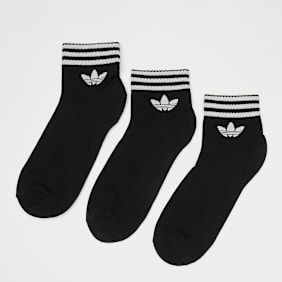adidas Originals 3 PACK - 3-Stripes Ankle Socks noir