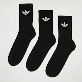 adidas Originals 3 PACK - Trefoil Cushion Crew Socken nero