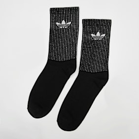 adidas Originals 2 PACK - adicolor Crew Socks Reflective schwarz