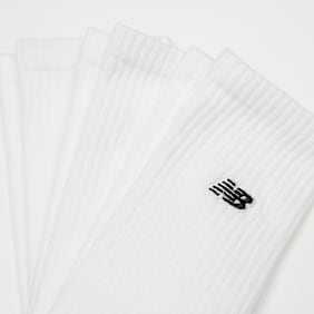 New Balance 3 PACK - NB BLACK PATCH LOGO CREW -  white bianco