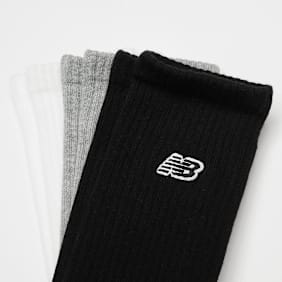 New Balance 3 PACK - NB BLACK PATCH LOGO CREW -  white višebojno