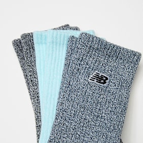 New Balance 3 PACK - KIDS PATCH LOGO SEASONAL CREW -  blue blauw