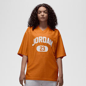 Jordan Brooklyn Short Sleeve Mesh Jersey naranja