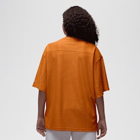 Jordan Brooklyn Short Sleeve Mesh Jersey naranja