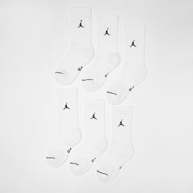 Jordan 6 PACK - Everyday Cushioned Crew Socks blanc