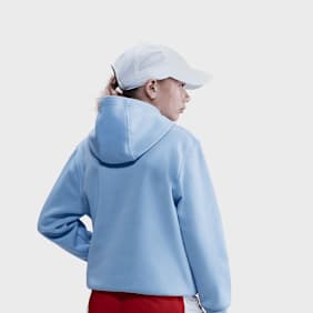 Nike Sportwear Club Fleece Hoodie Low Brand Read Blau