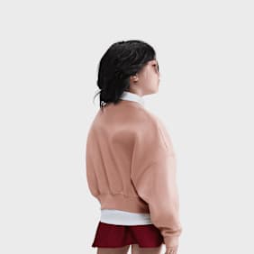 Nike   Sportswear Cropped Fleece Sweatshirt rose