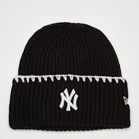 New Era Female Chunky Topstitch Beanie New York Yankees schwarz