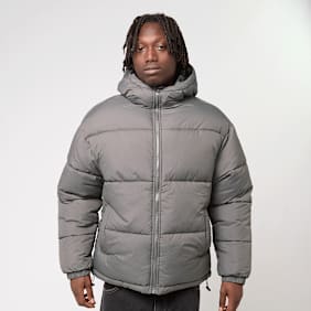 Urban Classics Shiny Puffer Jacket With Hood siva