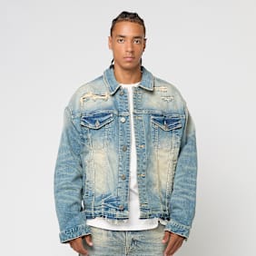 Smoke Rise Heavy Whisker Effect Jacket blauw