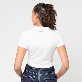 Pegador Yelene Cropped Baby Tee weiß
