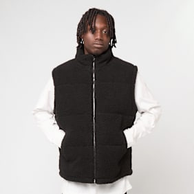 Urban Classics Basic Teddy Puffer Vest negro