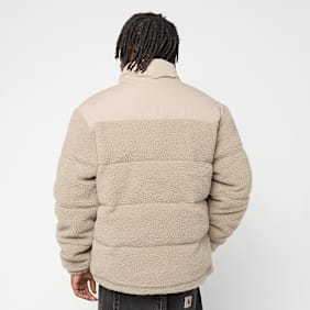 Urban Classics Fabric Mix Teddy Puffer Jacket beige