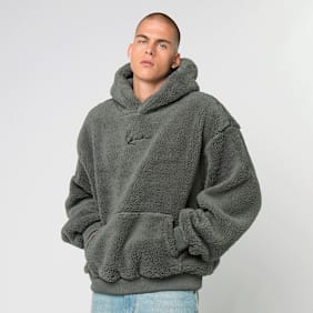 Karl Kani Signature Teddy Hoodie grijs