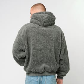 Karl Kani Signature Teddy Hoodie grijs