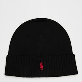 Polo Ralph Lauren Fold-Over Cold Weather Hat Schwarz