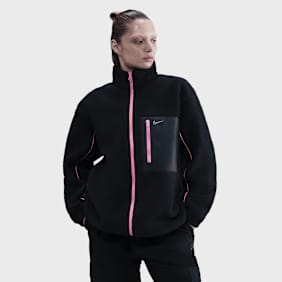 Nike   Sportswear Full-Zip High-Pile Fleece Jacket czarny