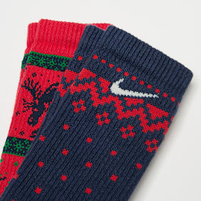 Nike 2 PACK - Everyday Plus Cushioned Winter Wonderland Crew Socks multicolor