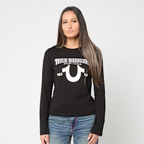 True Religion Long Sleeve Tee Slim Fit negro