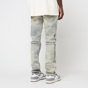 Smoke Rise Crystal Effect Washed Jeans blu
