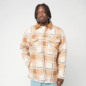 Smoke Rise Boucle Plaid Woven Shirt pomarańczowy