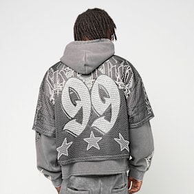 Smoke Rise Luxe Club Mesh 2-FER Hoodie gris