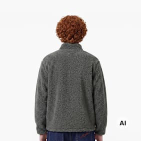 Karl Kani Retro Patch Teddy Trackjacket Junior cinzento