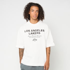 New Era NBA Linear Graphic Box Tee Los Angeles Lakers blanco