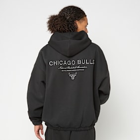 New Era NBA Linear Oversized Zt Hoodie Chicago Bulls noir