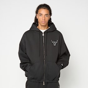 New Era NBA Linear Oversized Zt Hoodie Chicago Bulls nero