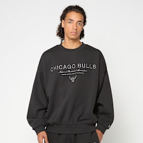 New Era NBA Linear Graphic Boxy Crew Chicago Bulls zwart