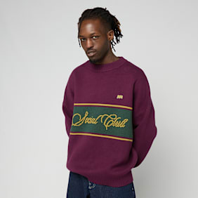 Prohibited Contrast SC Knit Sweater lila