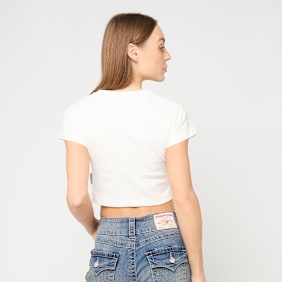 Another Cotton Lab Hot Girls Crop T-Shirt WMN biały