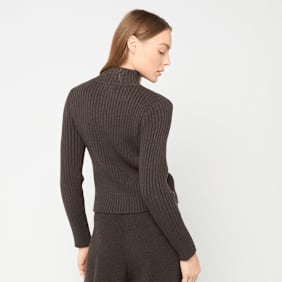 Another Cotton Lab Another Scribble Zipper brązowy