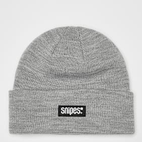SNIPES Woven Label Basic Logo Beanie grijs