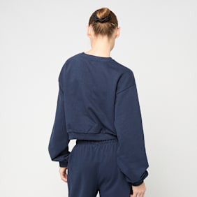 Felicious Cropped Terry Crewneck blauw