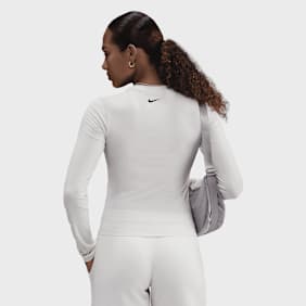 Nike   Sportswear Tight Cropped Long-Sleeve T-Shirt grigio