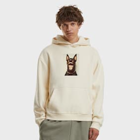 Mister Tee Fearless Dawg Fluffy Hoody beige