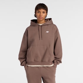 New Balance Sport Essentials Fleece Hoodie brązowy