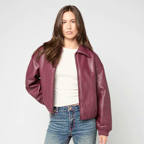 Decibel Padded PU Jacket rot