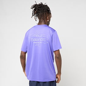 New Balance Reflective Poly T-Shirt roze