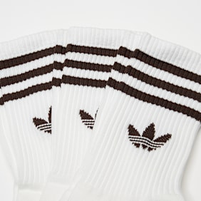 adidas Originals 3 PACK - Crew Sock 3 Streifen weiß