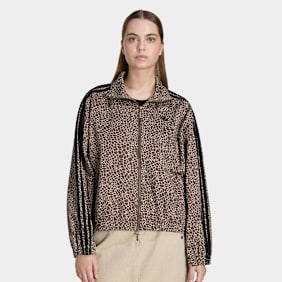 adidas Originals Firebird Oversized Denim Jacket brązowy
