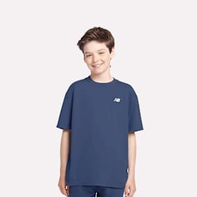 New Balance Jersey Small Logo Tee blauw