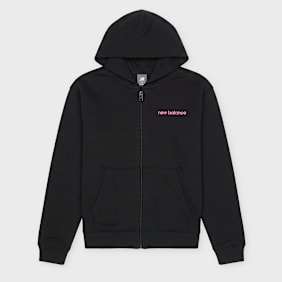 New Balance Linear Logo French Terry Zip Hoodie and Jog Set crna
