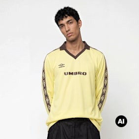 Umbro Taped Longsleeve Jersey giallo