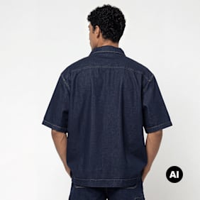 Dickies Denim Shortsleeve Shirt azul