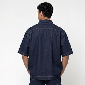Dickies Denim Shortsleeve Shirt blauw